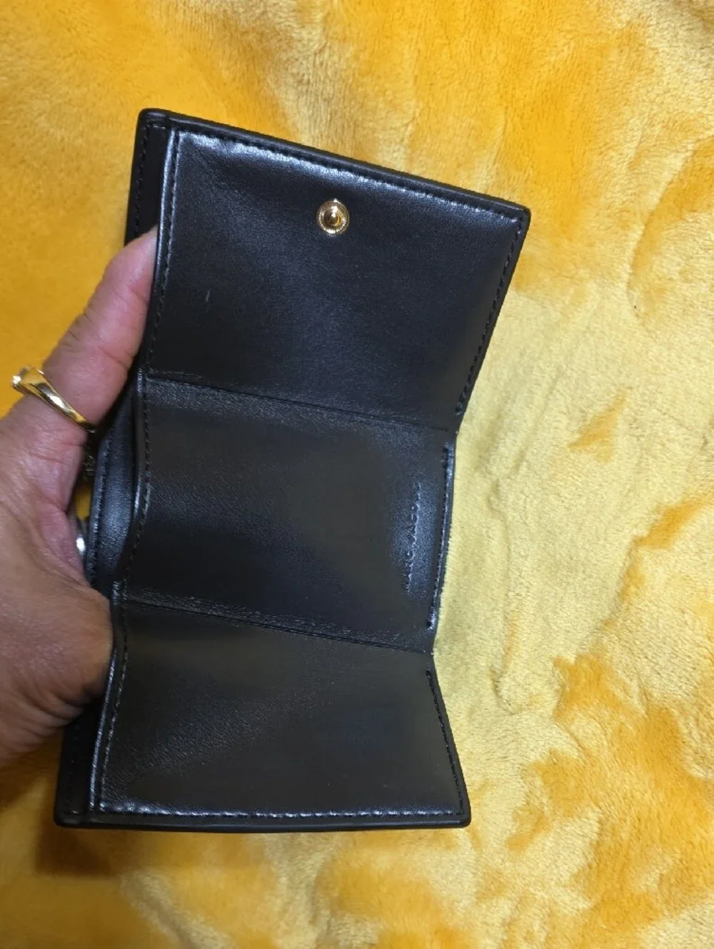 Authentic Marc Jacobs Purple Camo Leather Card Case with Gold Logo